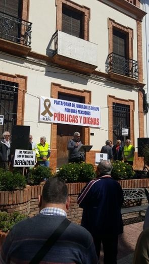 La Plataforma Onubense en defensa de las pensiones públicas vuelve a concentrarse este lunes