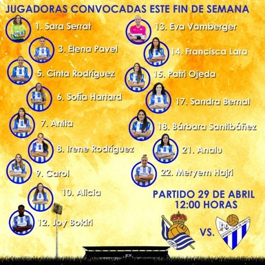 Francisca Lara y Cinta Rodríguez sustituyen a Sandra Castelló y María Romero en la convocatoria del Sporting Huelva