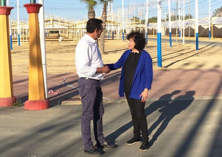El recinto colombino, casi a punto