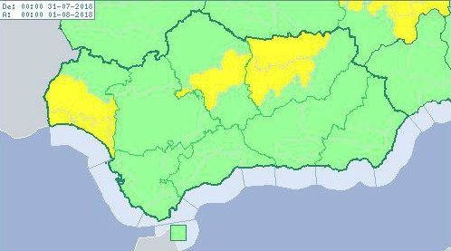 El aviso por calor se adelanta al martes en el Litoral, el Andévalo y el Condado