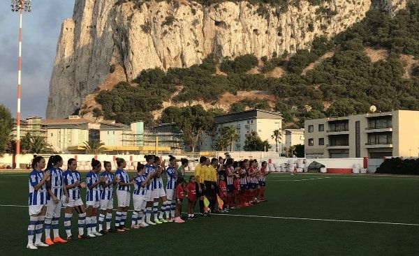 El Sporting Huelva cae en Gibraltar ante el potente Atlético de Madrid (2-0)