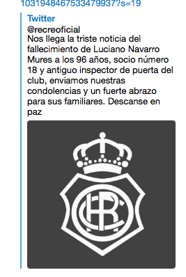 Fallece a los 96 años el socio número 18 del Decano