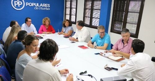 Pilar Marín y la dirección del PP marcan la hoja de ruta 'para recuperar la Alcaldía de Huelva'