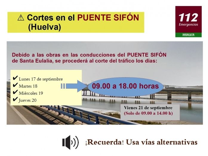 Prosiguen los cortes de tráfico en el Puente Sifón