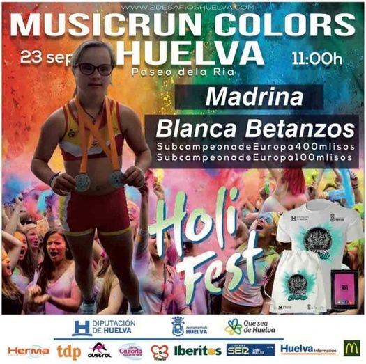 Blanca Betanzos, del CODA Huelva, madrina de la Music Run Colors este domingo