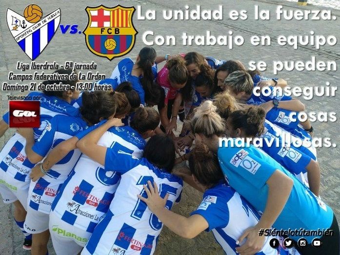 El Sporting Huelva promociona en los colegios su partidazo del domingo en La Orden ante el Barcelona