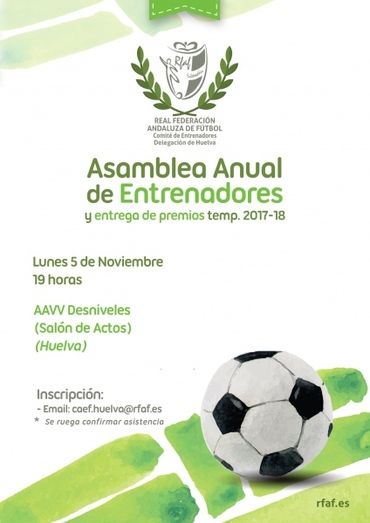 El 5 de noviembre se celebrará la Asamblea Anual de Entrenadores de la FOF