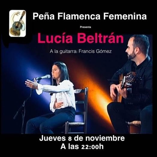 Lucía Beltrán debuta en solitario en la Peña Femenina de Huelva