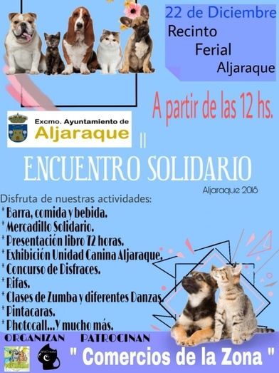 Encuentro solidario con interesantes actividades a favor de los animales abandonados en Aljaraque