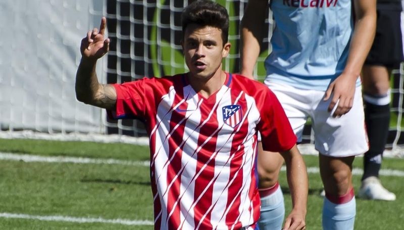 El delantero del Cartagena Juan Moreno, posible recambio de Alberto Ródenas, que fue su compañero en la cantera del Atlético de Madrid