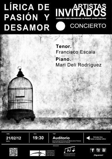 'Lírica de pasión y desamor' en el Conservatorio Profesional de Música Javier Perianes