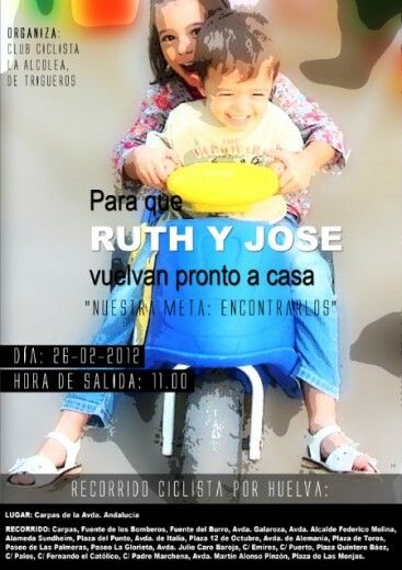 Marcha en bicicleta por Huelva para pedir la vuelta de Ruth y José