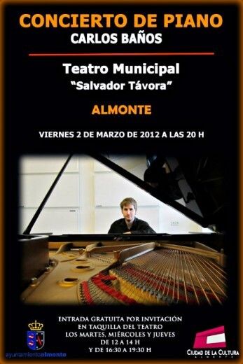 Carlos Baños ofrecerá este viernes un concierto en Almonte