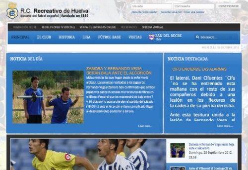 El Recre presenta su nueva página web