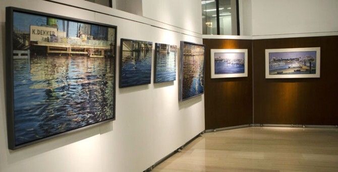El pintor ayamontino Juan Fernández expone en el Colegio de Arquitectos