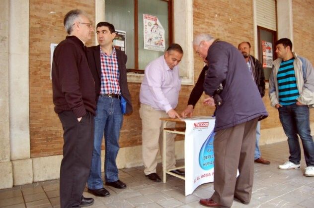 CCOO pide a los ciudadanos que vean el agua como un derecho humano y no como una mercancía