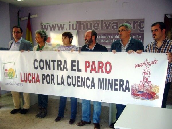 IU impulsa la movilización social en la Cuenca Minera para luchar contra los altos índices de paro que padece la comarca