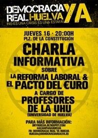 Profesores de la UHU ofrecen una charla sobre la Reforma Laboral y Pacto del Euro