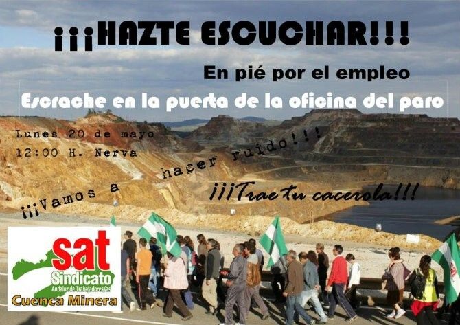 El SAT convoca un escrache ante la puerta del SAE de Nerva