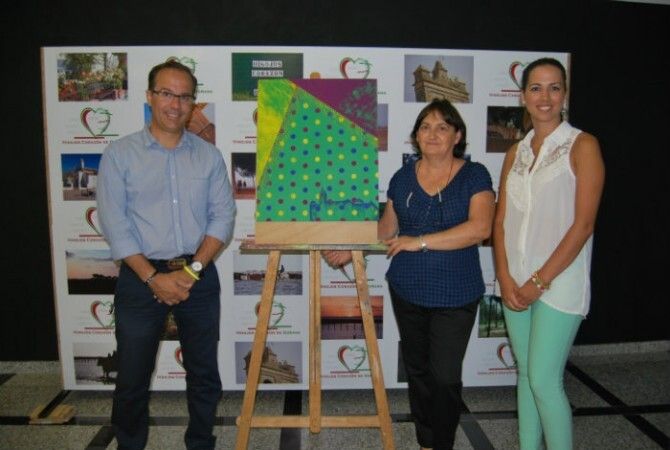 Una pintura contemporánea al óleo anuncia la feria de Hinojos