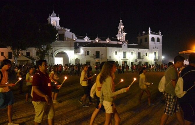 Todo listo en el Rocío para cerrar un encuentro de jóvenes 'llenos de momentos de fe y fiesta'