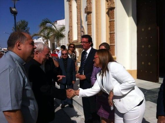 El nuncio del Papa en España visita las obras de la nueva iglesia de Islantilla