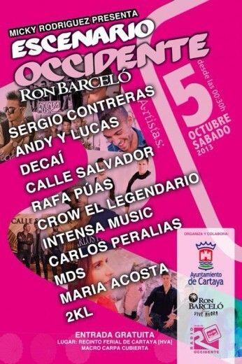 Sergio Contreras y Andy y Lucas encabezan el macroconcierto gratuito en la Feria de Cartaya