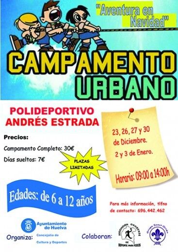 El Ayuntamiento organiza campamentos urbanos para que los niños disfruten de actividades lúdicas y deportivas estas navidades