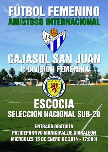 Amistoso en Gibraleón entre el Cajasol San Juan y Escocia Sub-20