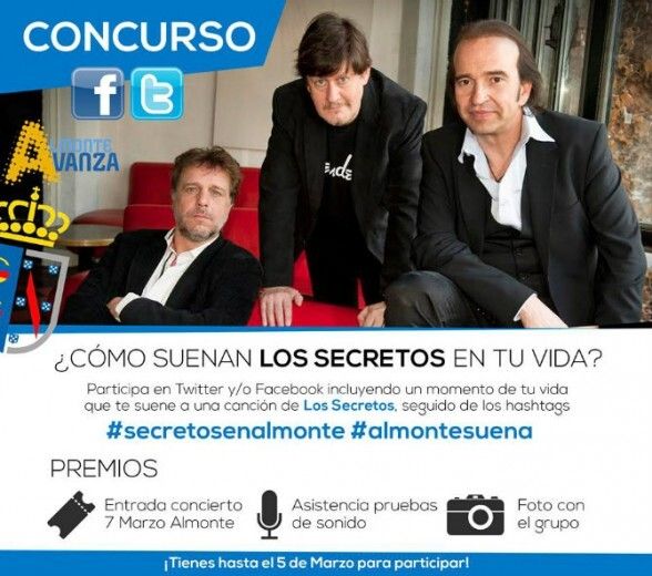 Almonte sortea entradas para el concierto de Los Secretos