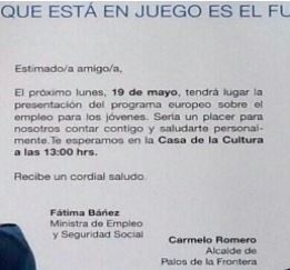Acusan al alcalde de Palos de “invitar” a trabajadores municipales a asistir a un mitin del PP en horario laboral