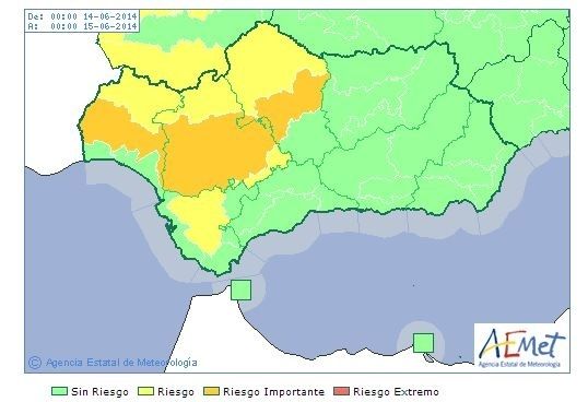 Alerta naranja por altas temperaturas en el Andévalo y el Condado