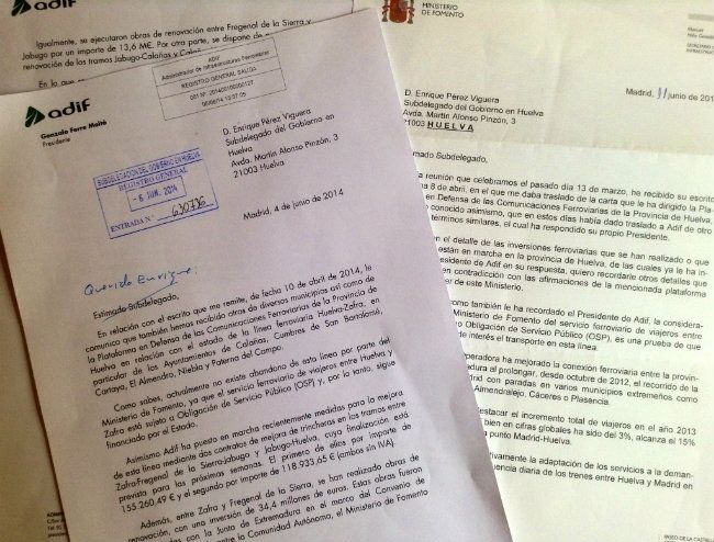 Fomento se compromete a mejorar la red ferroviaria de Huelva tras el último escrito de la plataforma a Subdelegación