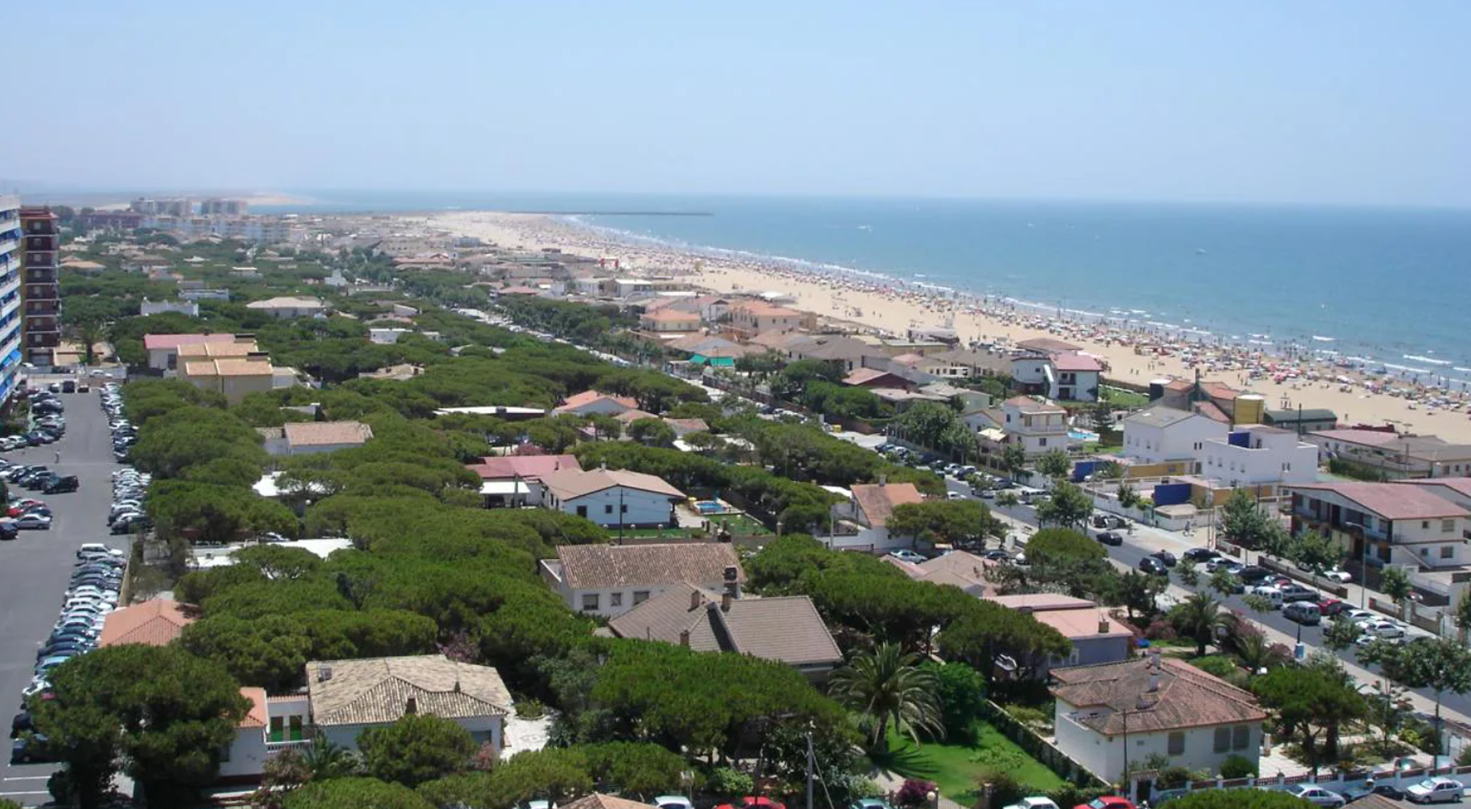 Vista aérea de una zona de la Playa Urbana de Punta Umbría