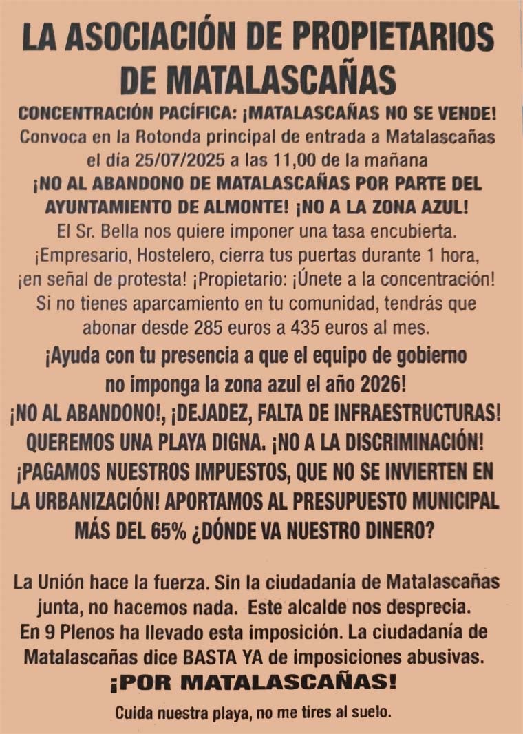 El cartel con la convocatoria
