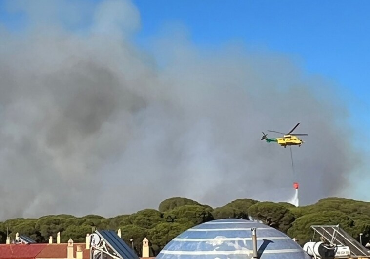 Imagen del incendio de la pasada semana en la Laguna de El Portil