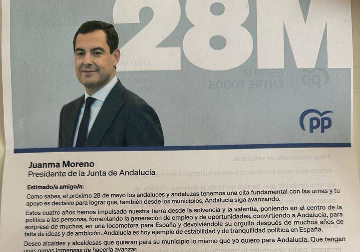 La propaganda postal enviada por el PP