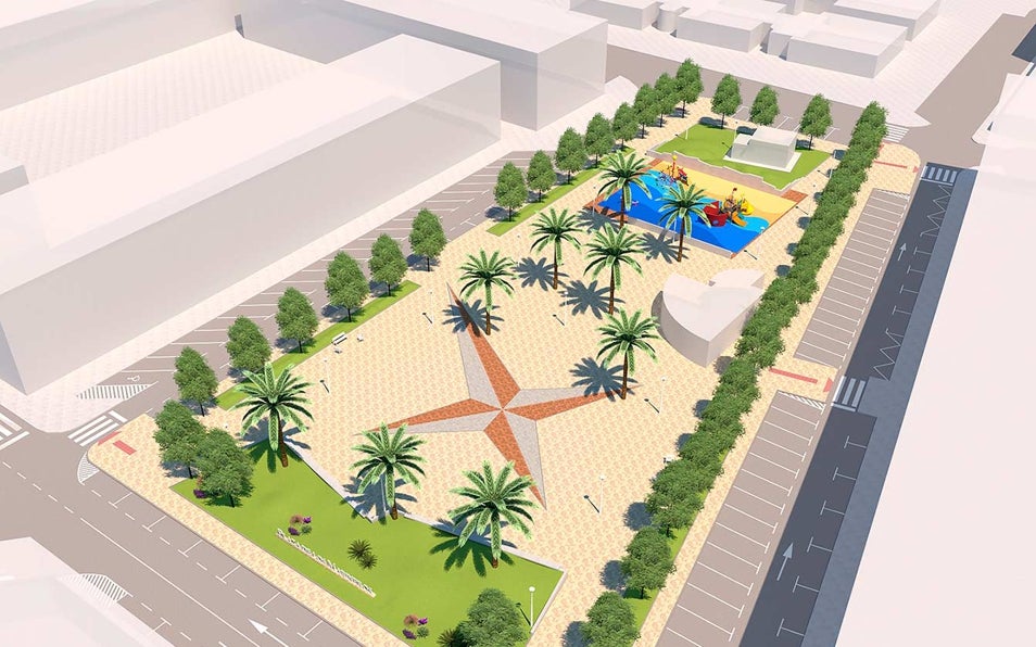 Imagen después - Este será el nuevo aspecto de la plaza de los Marineros de Punta Umbría
