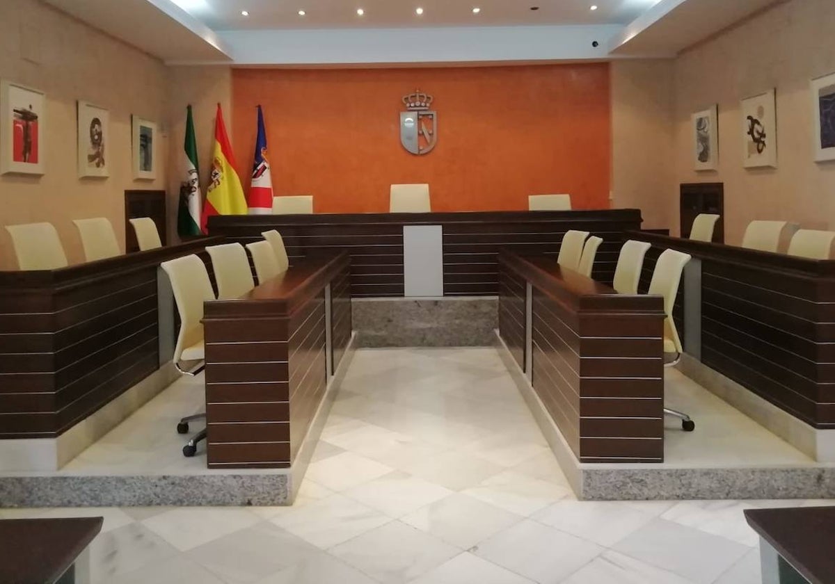 El salón de plenos del Ayuntamiento de Almonte