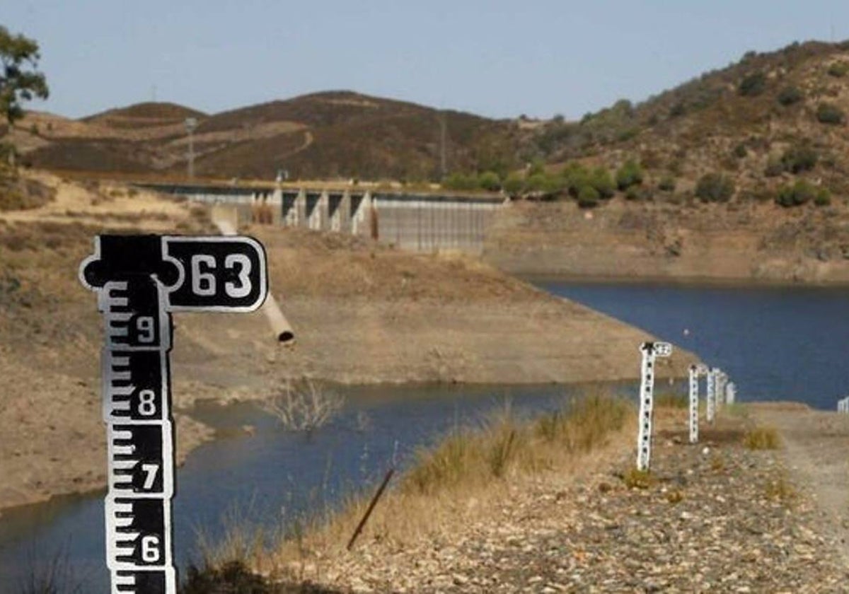 Embalse de Huelva con poca agua