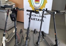 Cartaya intensifica el control sobre los patinetes: retira cinco en un solo día