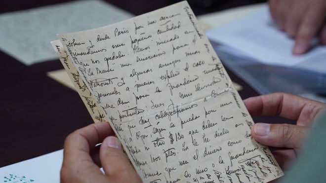 Detalle de una de las cartas originales