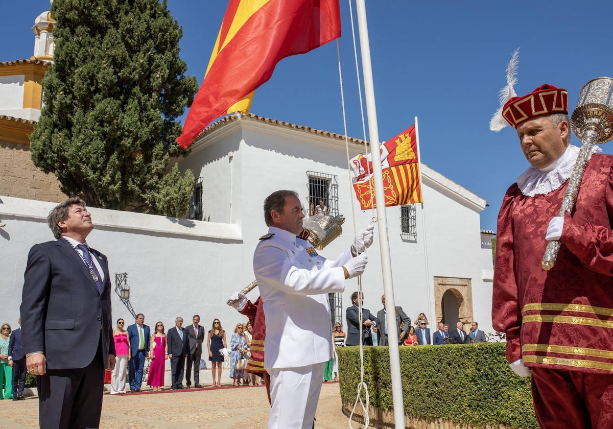 Instante del solemne acto celebrado este jueves en La Rábida con motivo del 3 de agosto