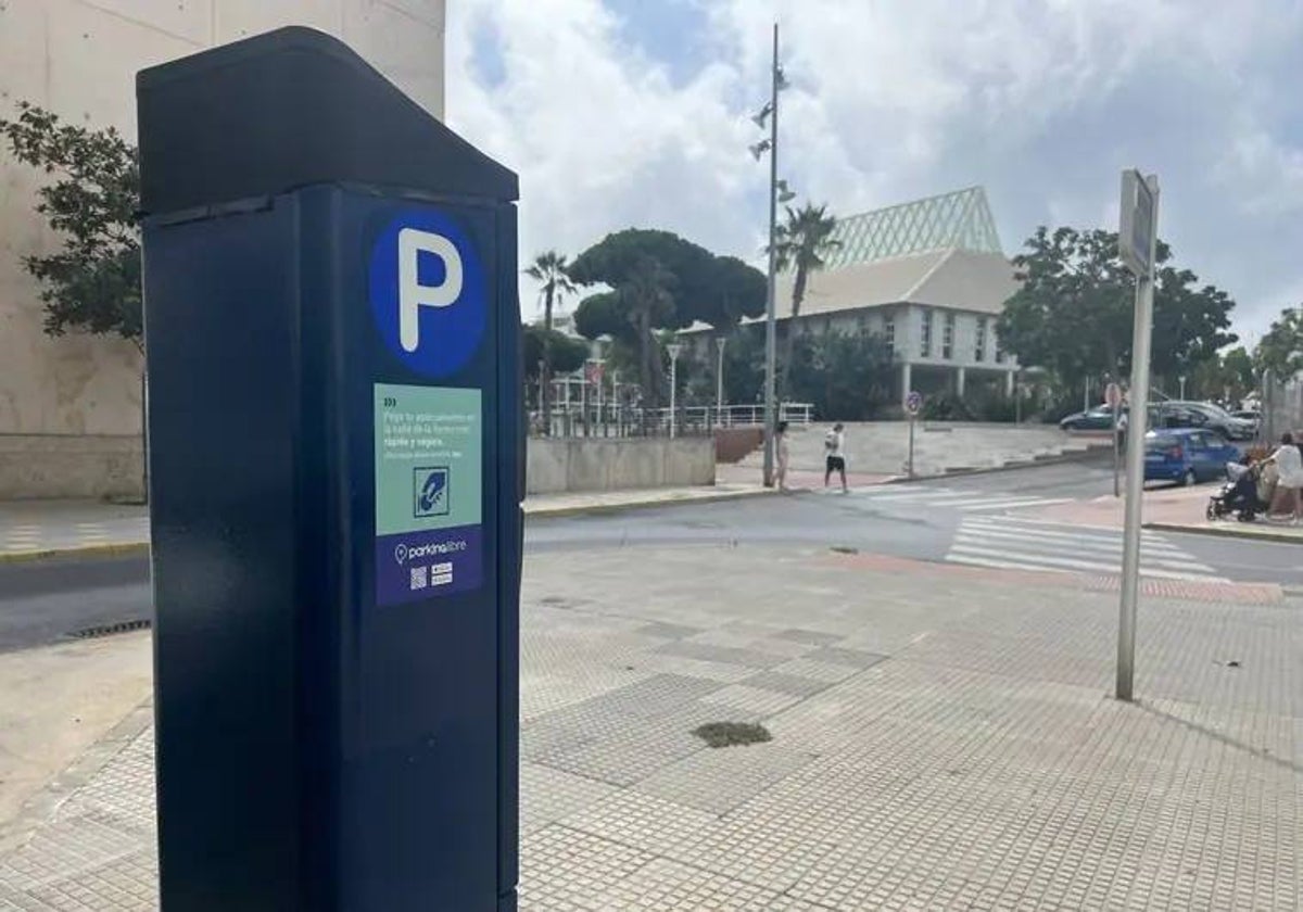 Parquímetro de la zona ORA en Punta Umbría