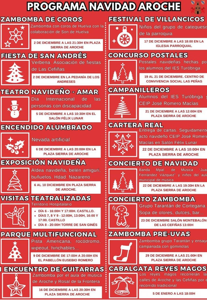 Toda la programación de la Navidad 2023 en Aroche