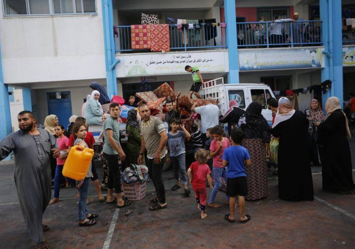 Reparto de ayuda en la franja de Gaza