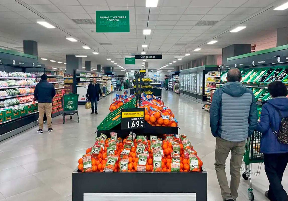 El interior de un supermercado