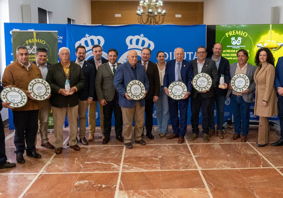 Premiados en los galardones de la Diputación de Huelva al mejor aceite de oliva virgen extra