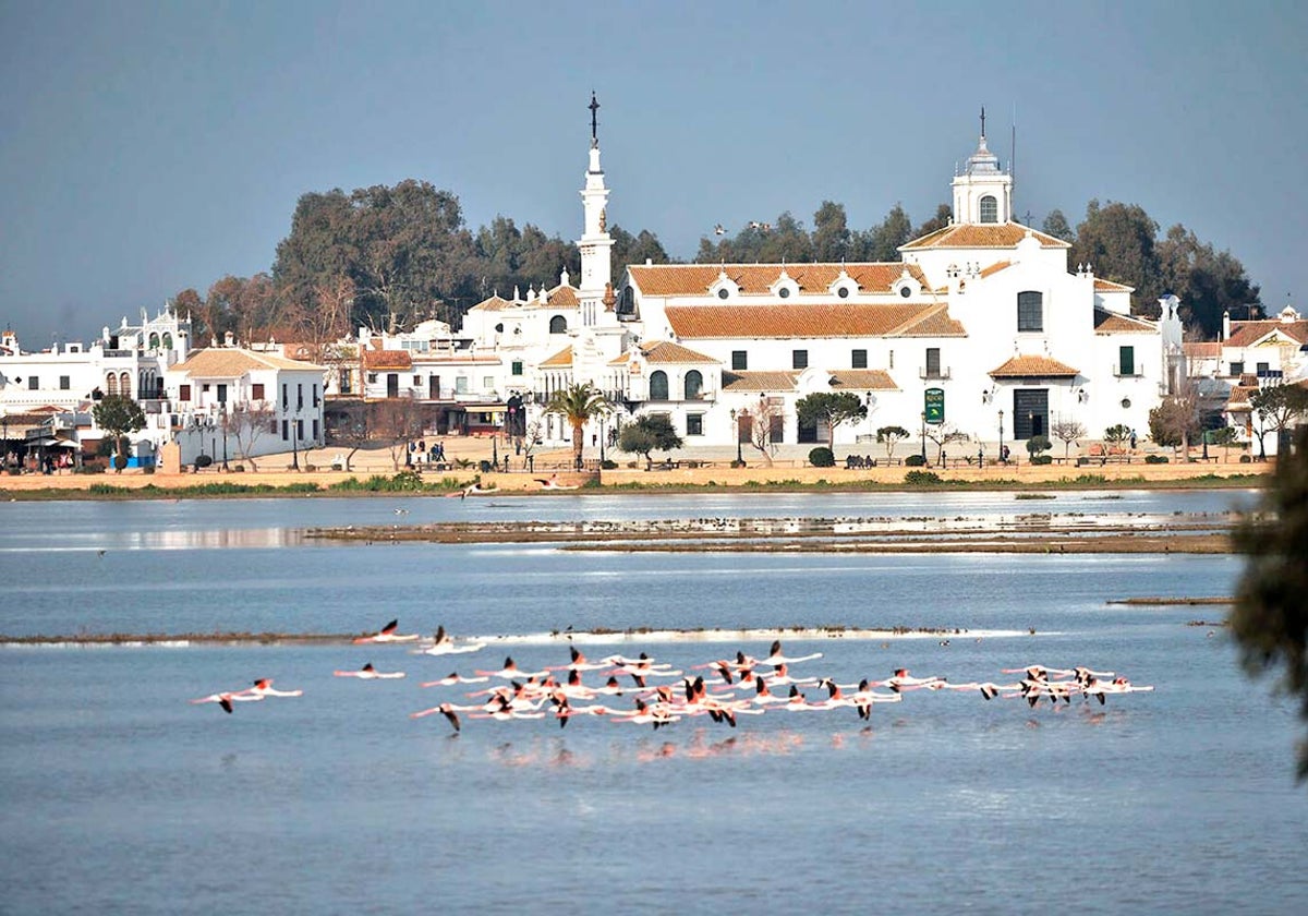 Imagen general de la aldea de El Rocío, en Almonte