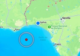 Registrado un terremoto de 3,2 grados a menos de 50 millas de la costa de Huelva